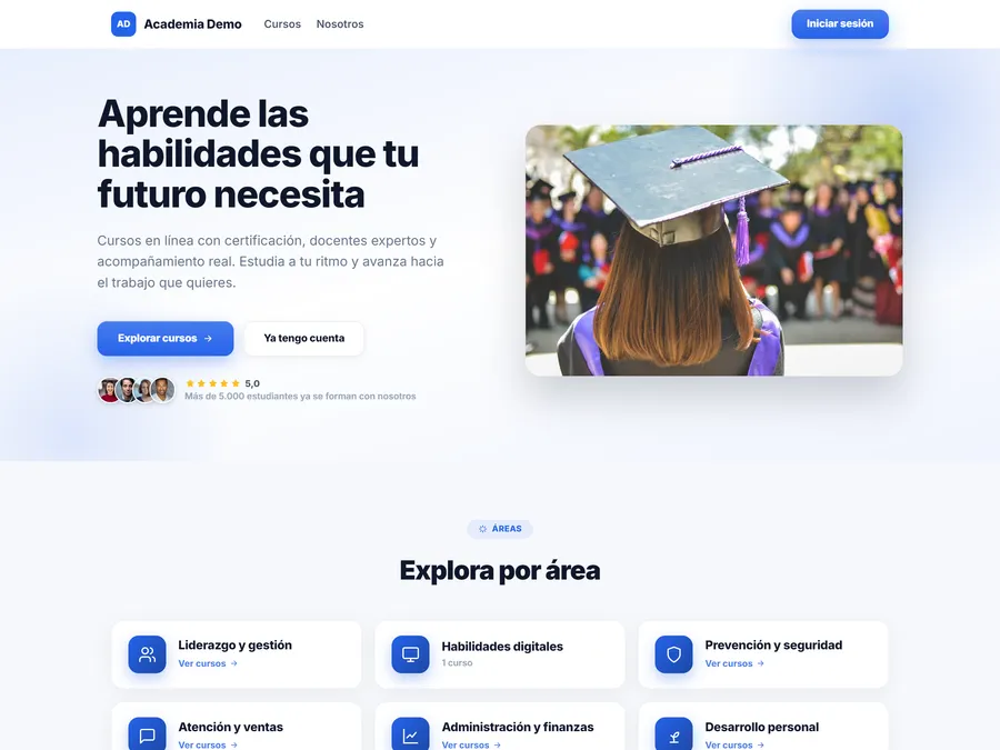 Plantilla Academia Pro de Talemy