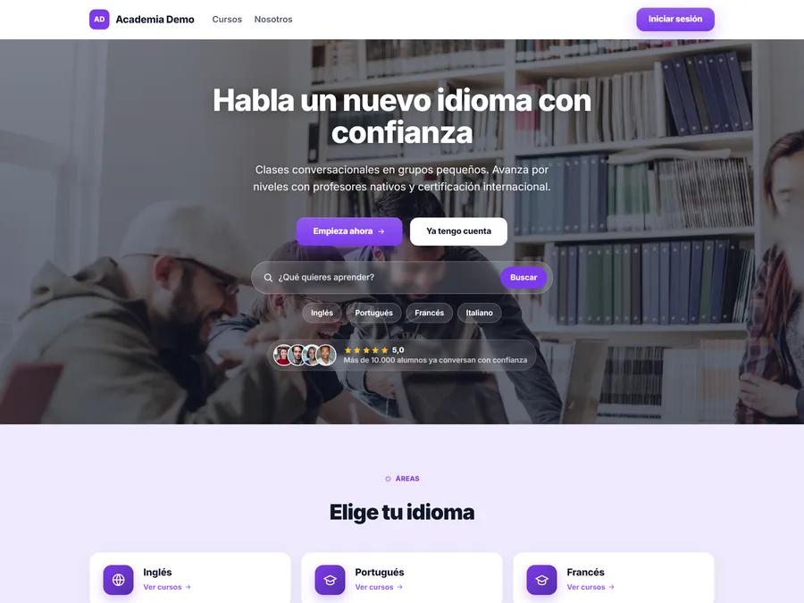 Plantilla Idiomas de Talemy